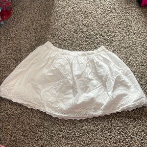 Basic Editions White Eyelet Kids Skirt